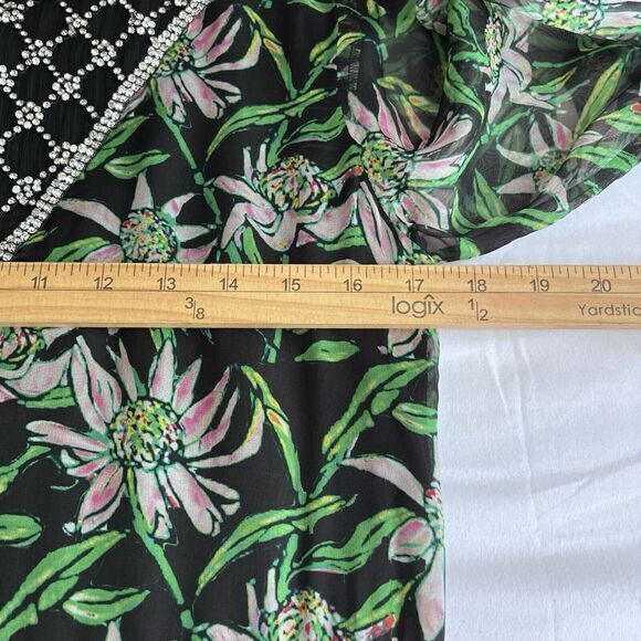 Dodo Bar Or Angelina Floral Print Jeweled Maxi Dress Long Sleeve‎ Formal 44/8 US - Picture 15 of 16